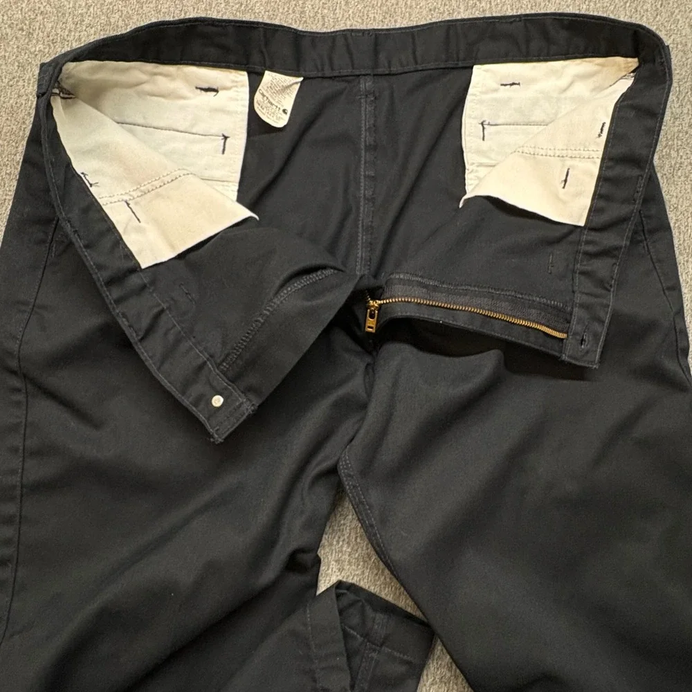 Carhartt WP Black Blended Twill‎ Work Pants Black Mens 44x30 Straight Leg